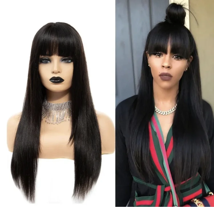 Hot Long Black Natural Wigs-elleschic