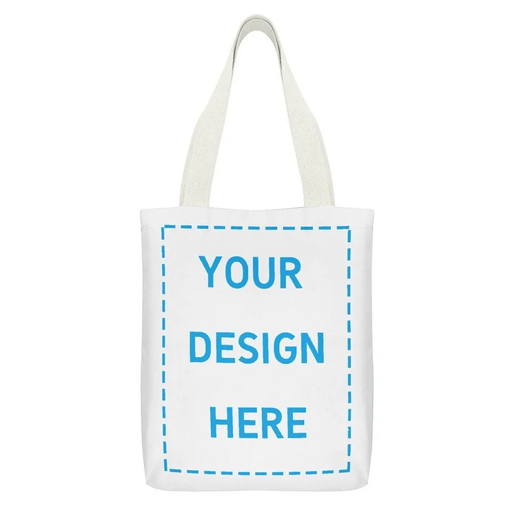 Personalized Lightweight Canvas Tote Bags With Zipper Pocket