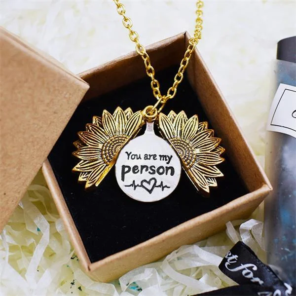You Are My Person Sunflower Necklace