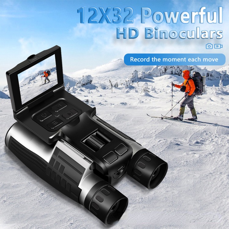 BekinTek 12x32 Digital Binoculars with Camera 2.4" LCD 8x Digital Zoom 48MP Photo 2.5K Video Recoder Camcorder for Bird Watching Concerts Sports Games 10
