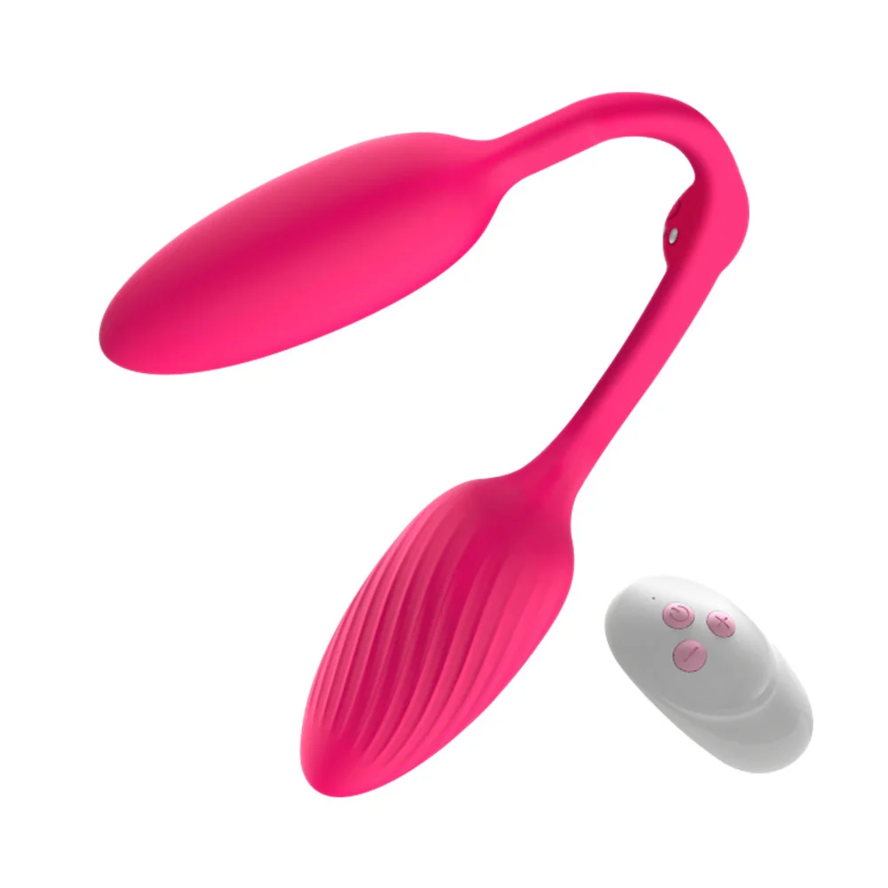 10 Frequency Vibrating G-spot Vaginal Stimulator Butt Plug With Remote Control - Rose Toy