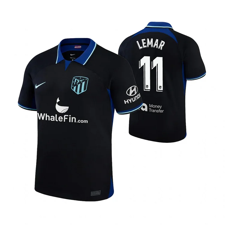 Atletico Madrid Thomas Lemar 11 Away Shirt Kit 2022-2023