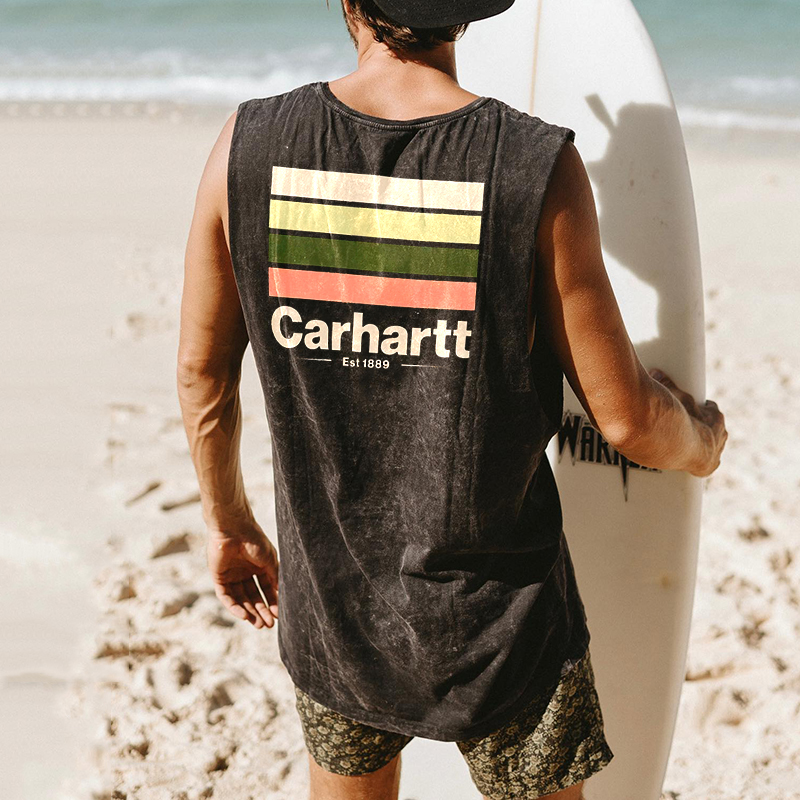 Men's Casual Retro Printed Surf Vest Lixishop 