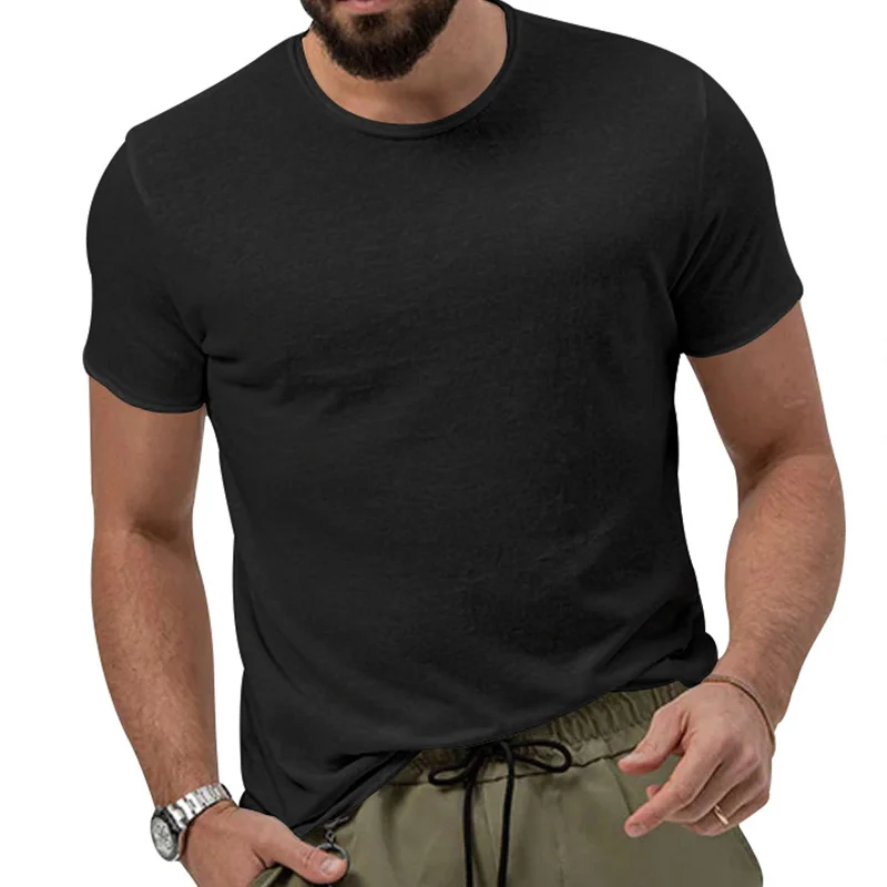 Men's cloud yarn short-sleeved T-shirt