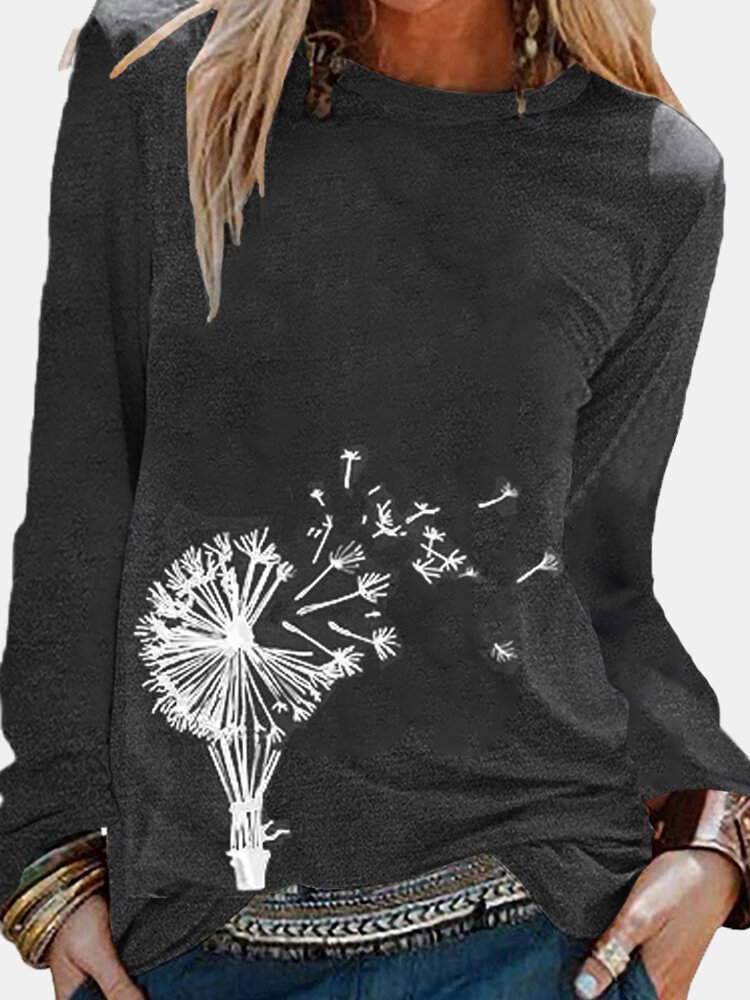 Floral Printed Long Sleeve O Neck Blouse P1696711