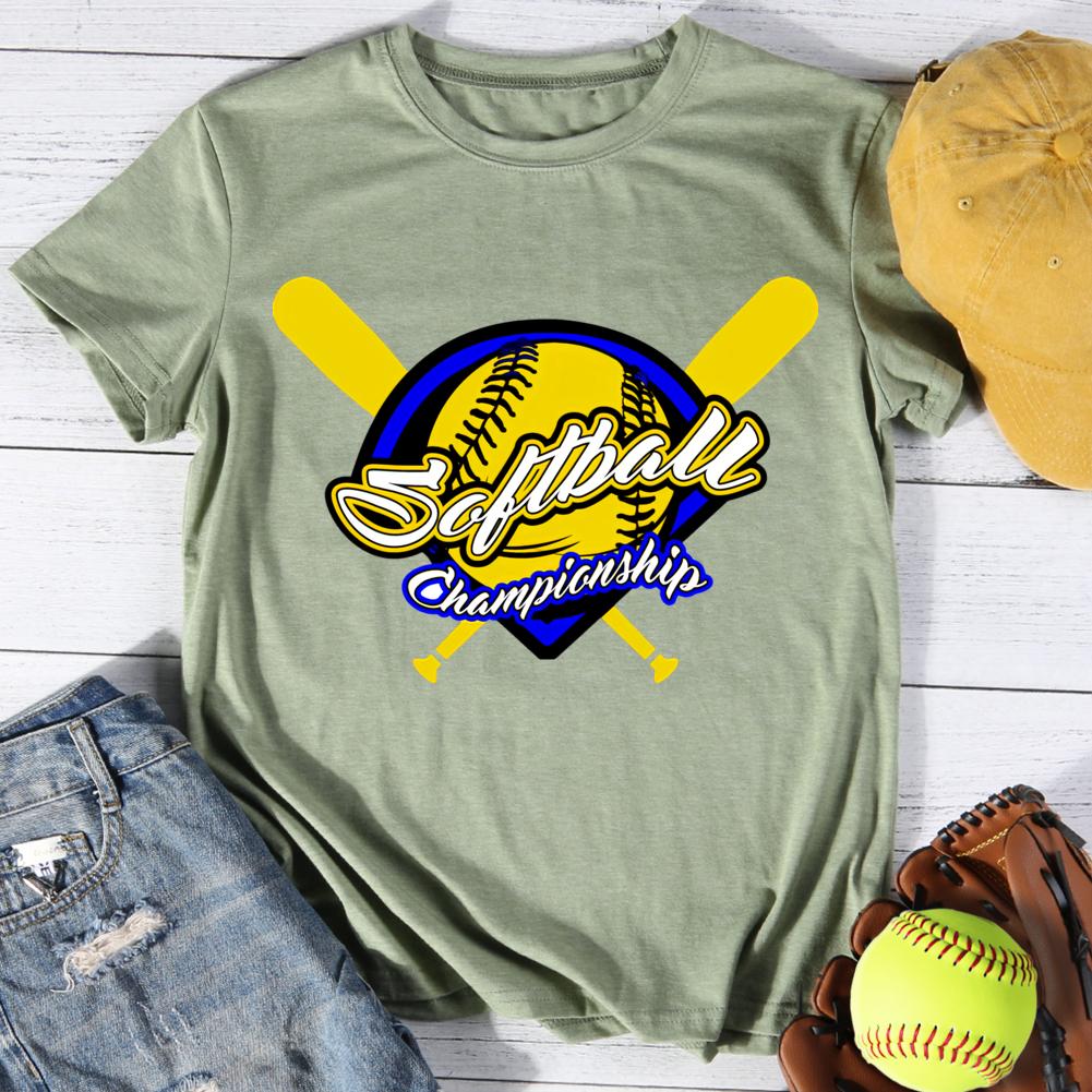 softball championship Round Neck T-shirt-0024309-Guru-buzz