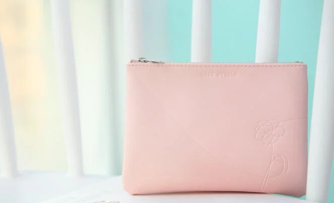 BTS LOVE MYSELF Pink Handbag Cosmetic Bag Cute Coin Purse Wallet