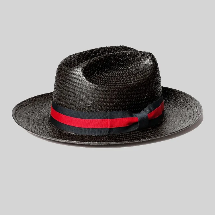 Tienda SG Miller Ranch Fedora - Black Patriotic Straw Hat [BUY 2 FREE SHIPPING & BOX PACKING]