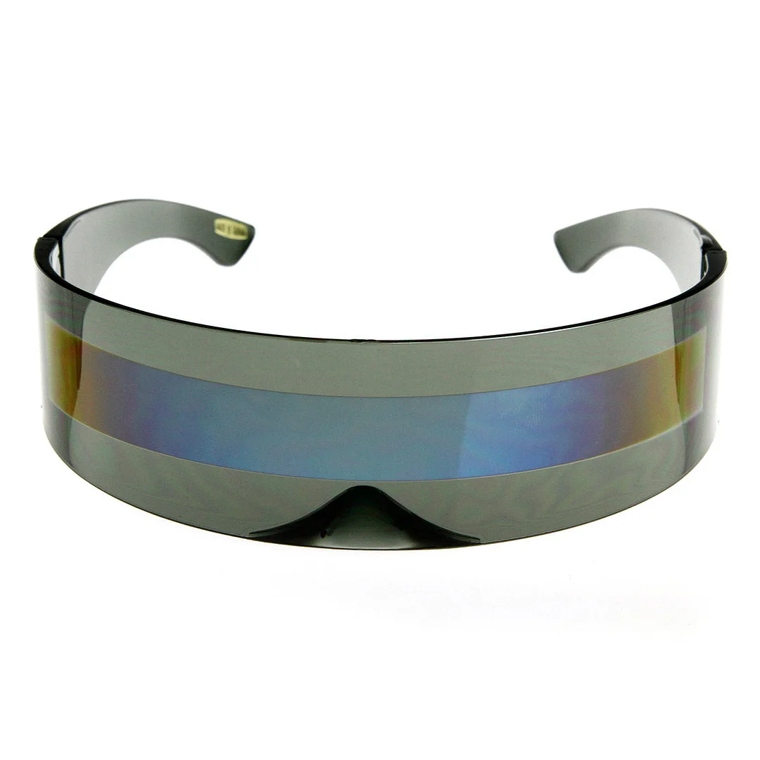 Futuristic Wrap Around Monoblock Shield glasses