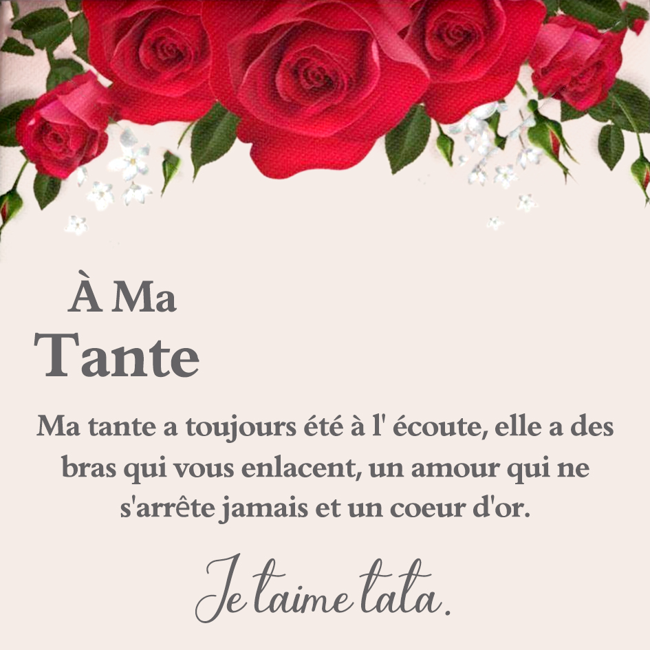 À Ma TanteCarte avec coffre Cadeau