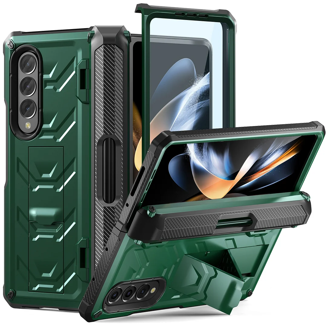 🔥Free Shipping🔥Luxury Hinge All-inclusive Armor Phone Case With Screen Protector,Kickstand And Pen Slot For Galaxy Z Fold3/Fold4/Fold5