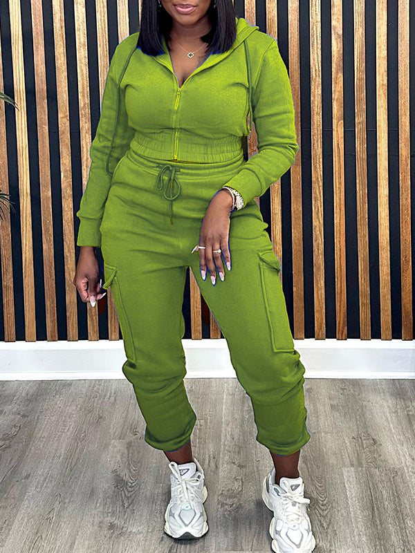 Suede Zip Cargo Pant