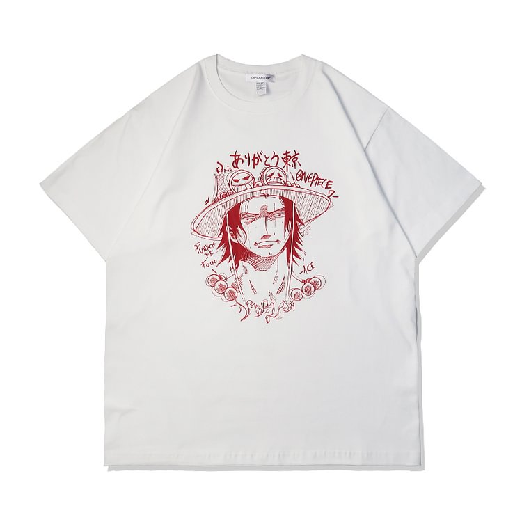 Pure Cotton One Piece Ace T-shirt weebmemes