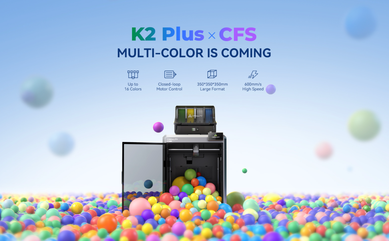 Creality Announces Pre-Sale Of The K2 Plus X CFS Combo, Its First Multi ...