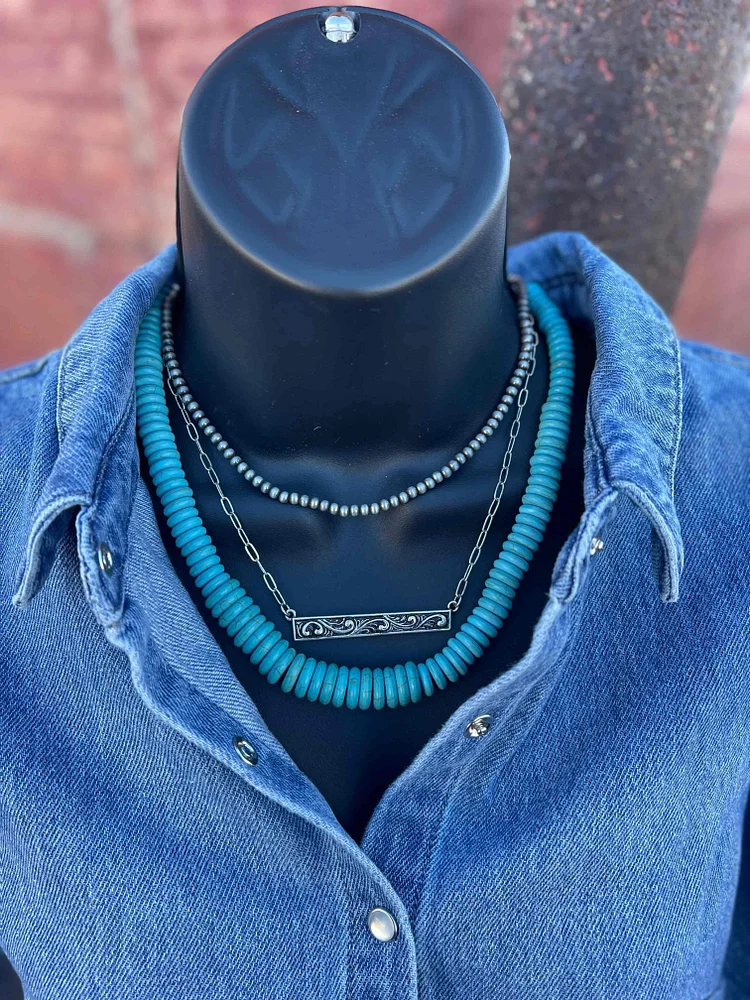 Renley Turquoise or Bar Necklace