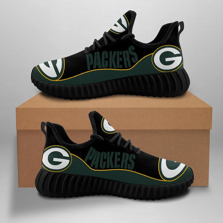 Green Bay Packers Unisex Comfortable Breathable Print Running Sneakers