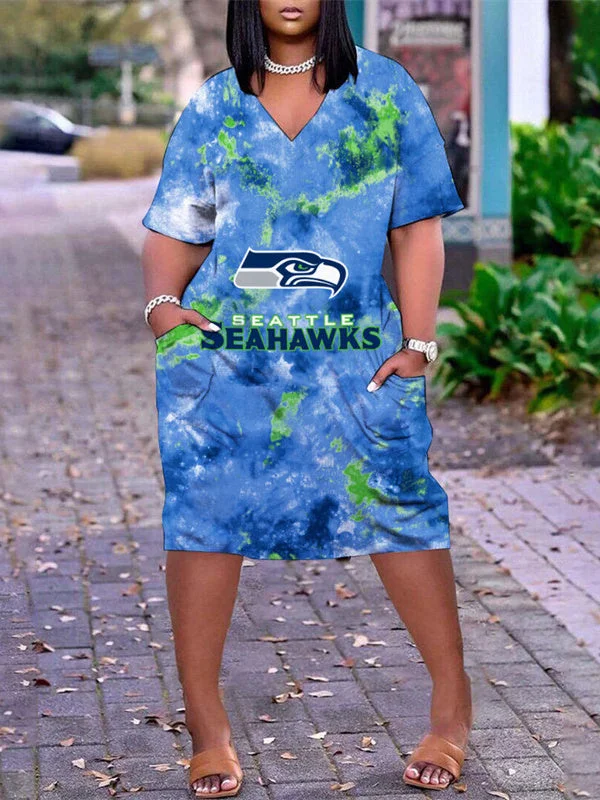 Seattle Seahawks
Limited Edition V-neck Casual Pocket Dress