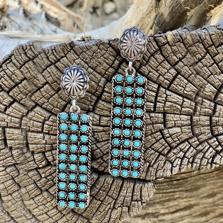 VChics Vintage Western Geometric Earrings