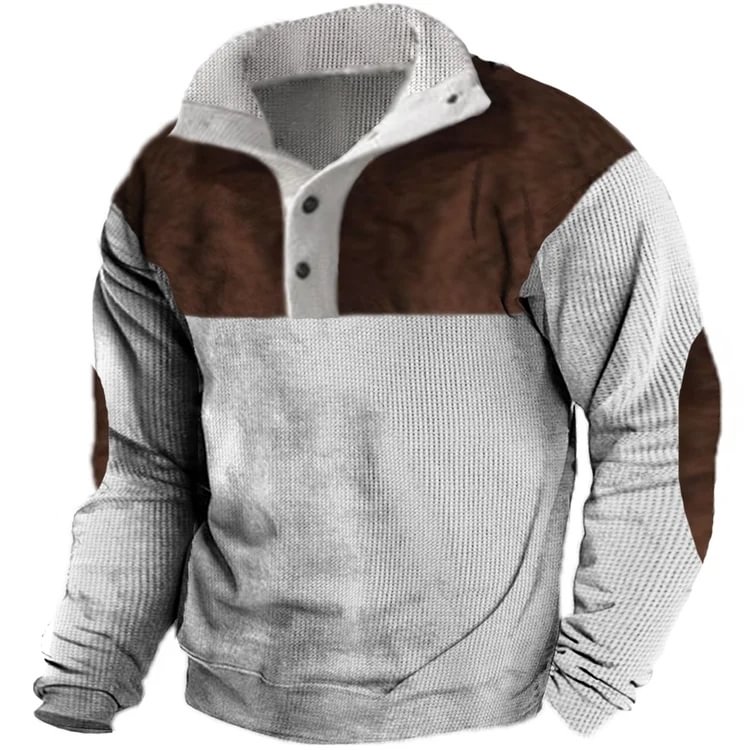 Men's Vintage Waffle Tactical Sweatshirt