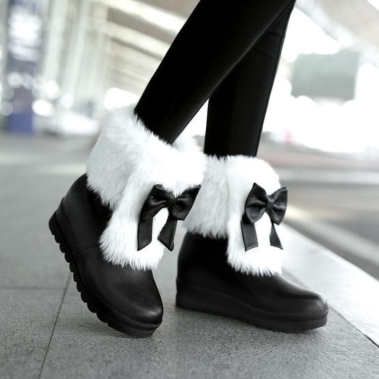 4 Colors Lolita Bowknot Snow Boots SP1710772