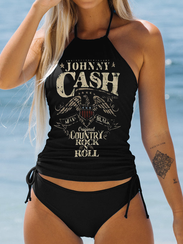Johnny Cash Country Rock N Roll Tankini Set