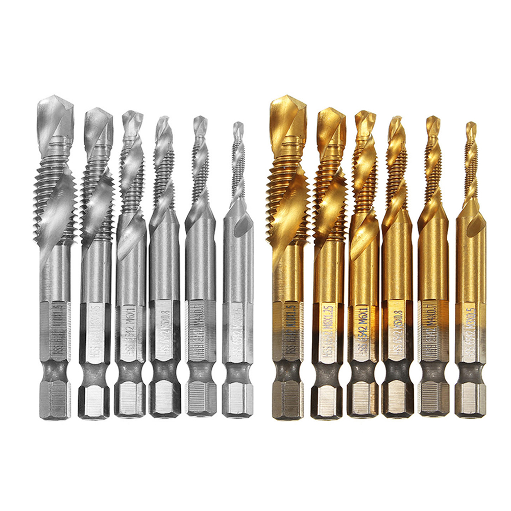 6pcs Twist Drill Bit Anti-rust HSS M3/4/5/6/8/10 Hex Shank Drilling Tools, Silver, 501 Original
6pcs Twist Drill Bit Anti-rust HSS M3/4/5/6/8/10 Hex Shank Drilling Tools, Silver, 501 Original