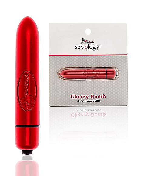 Cherry Bomb 10 Speed Waterproof Bullet Vibrator 4 Inch Red
