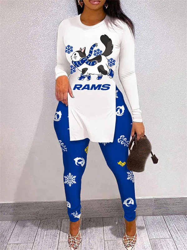 Los Angeles Rams
Limited Edition High Slit Shirts And Leggings Two-Piece Suits