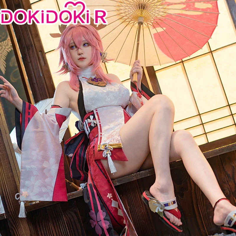 DokiDoki-R Game Genshin Impact Cosplay Yae Miko Cosplay Costume  