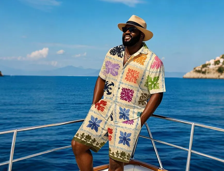 BigTallKings' tropical big and tall summer set