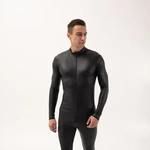 pornhint Pornhint Zentai, Mens Bodysuit,Wet Look, spandex bodysuit, Gay Faux Leather Romper, Fetish ,Zentai Jumpsuit,mens catsuit, gimp suit, LinvMe underwear
