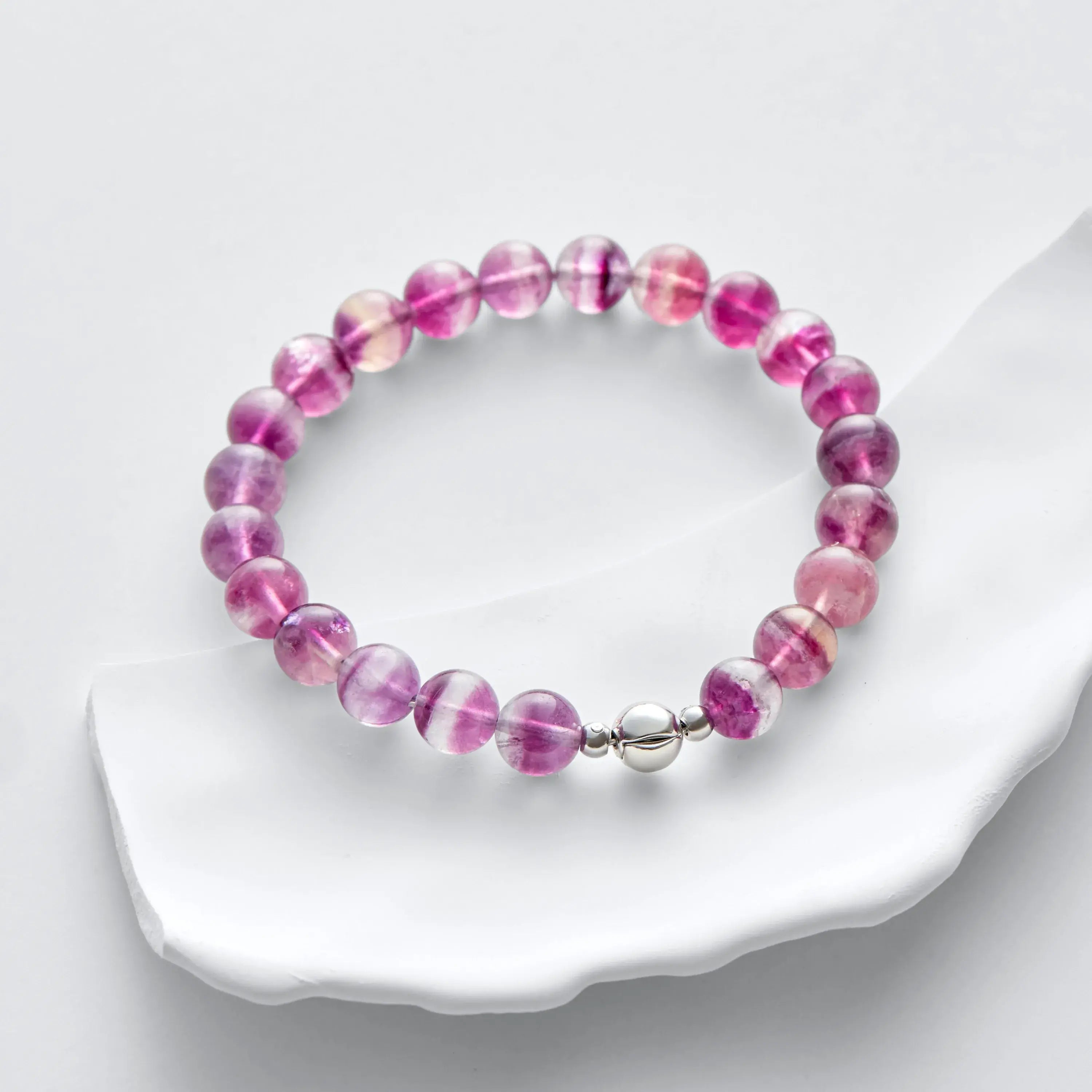 Purple Fluorite — Magnetic Clasp Bracelet (8mm)