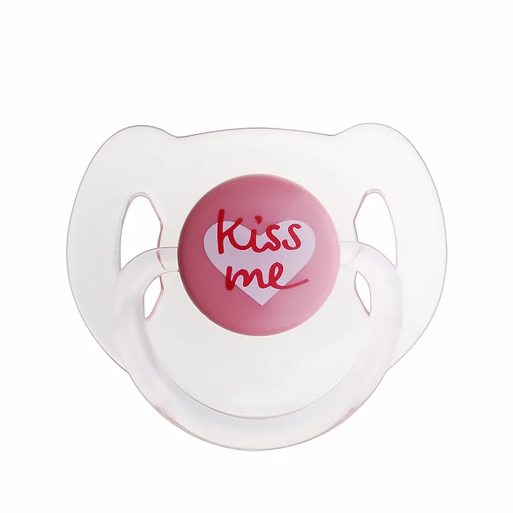  "KissMe" transparent material magnetic pacifier Reborn Accessories - Reborndollsshop®-Reborndollsshop®