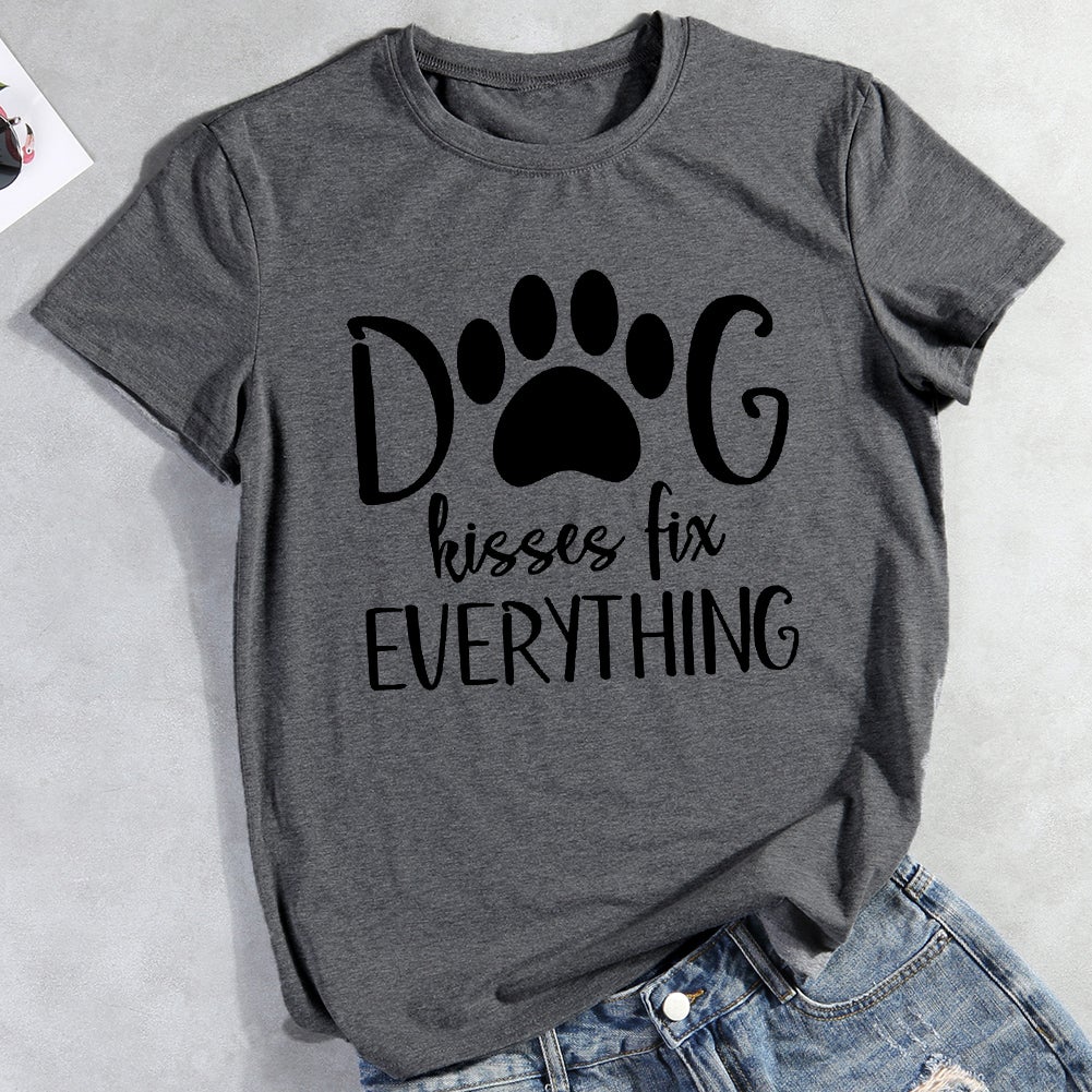 Dog kisses fix everything T-Shirt-012975-CB-Guru-buzz