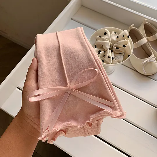 【18M-8Y】Girls' Versatile Stylish Bow Flared Pants