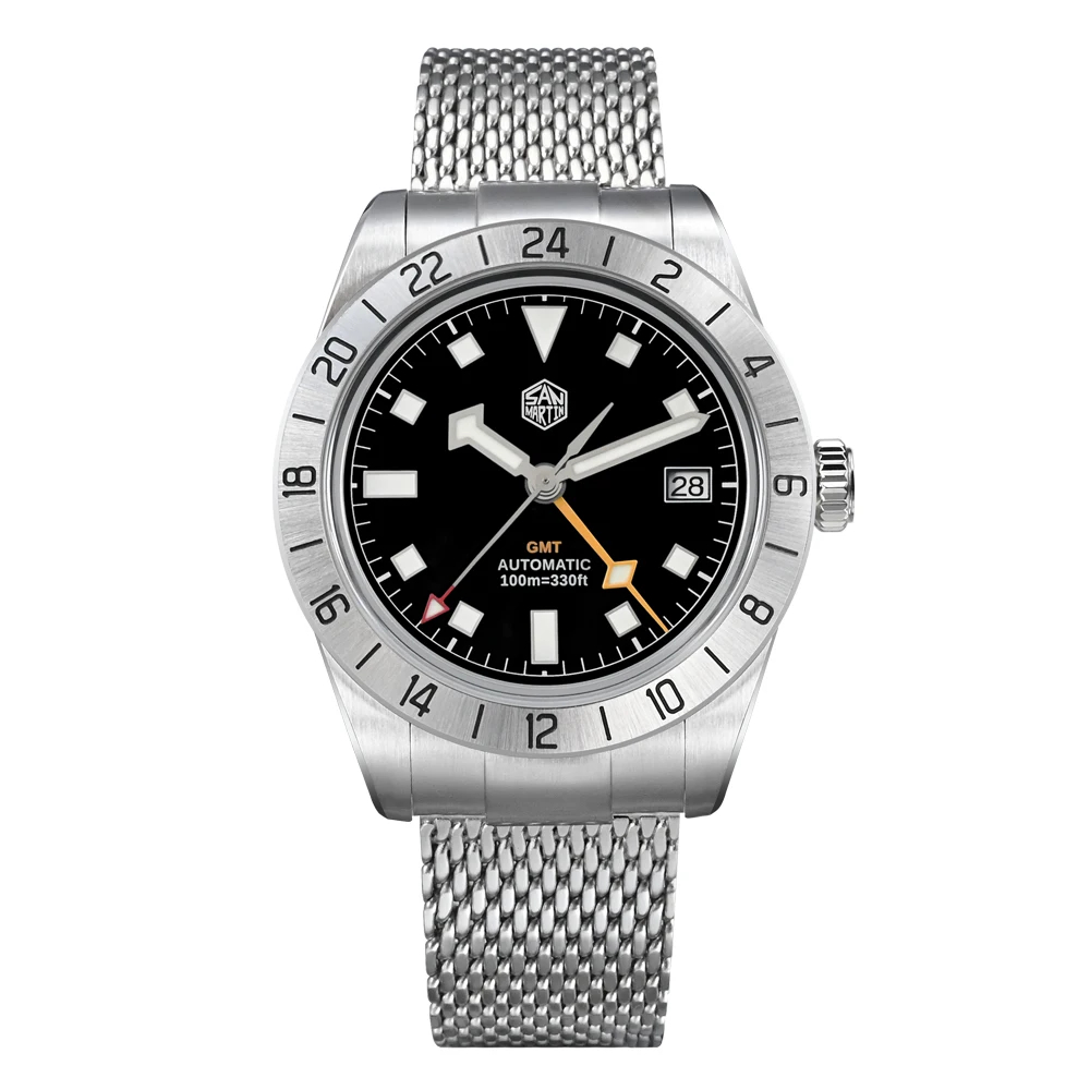 San Martin 39mm GMT Watch Luxury NH34 SN0135 San Martin Watch San Martin Watch