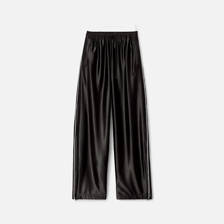 T by Alexander Wang Track Pant With Integrated Brief and Stacked Wang Puff - Black