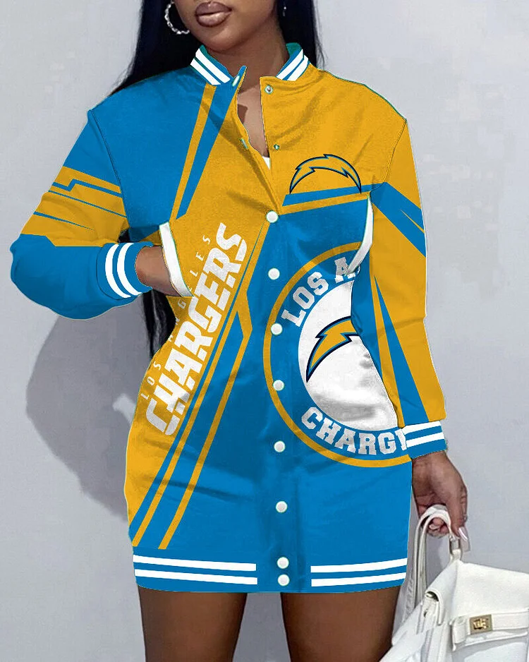 Los Angeles Chargers
Limited Edition Button Down Long Sleeve Jacket Dress