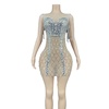 TAAFO  Manufacture Apparel Vendors Sparkling Crystal Diamond Chain Girls Dresses Mini Skirt For Prom