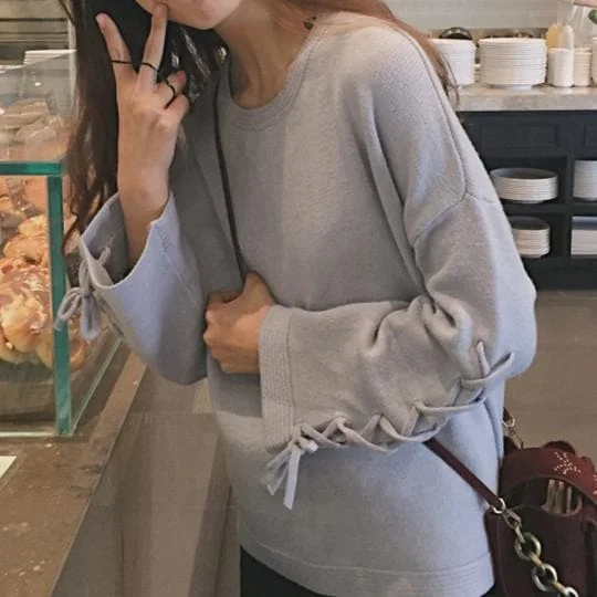 Blue/Pink Pastel Laced Knitting Sweater SP1711464