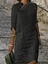 Cgacest Spring Summer Casual Loose Dress 2025 Women Button Neck Design Half Sleeve Midi Dresses For Women Elegant Beach Party Dresses