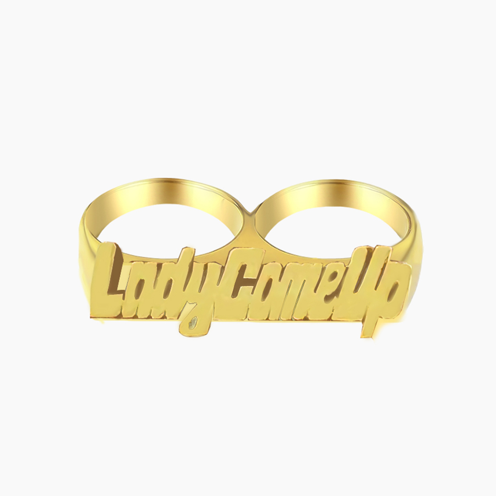 Gold Two Finger Ring