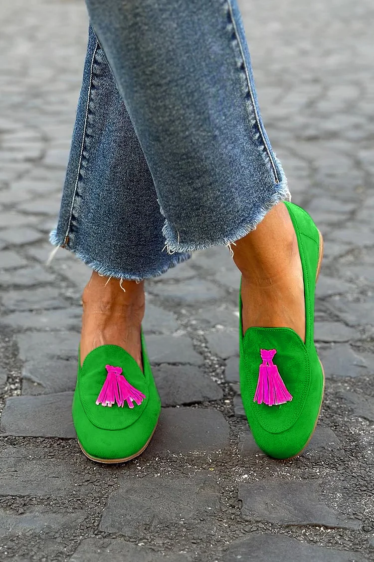 Tassels Slip On Flats Casual Loafers