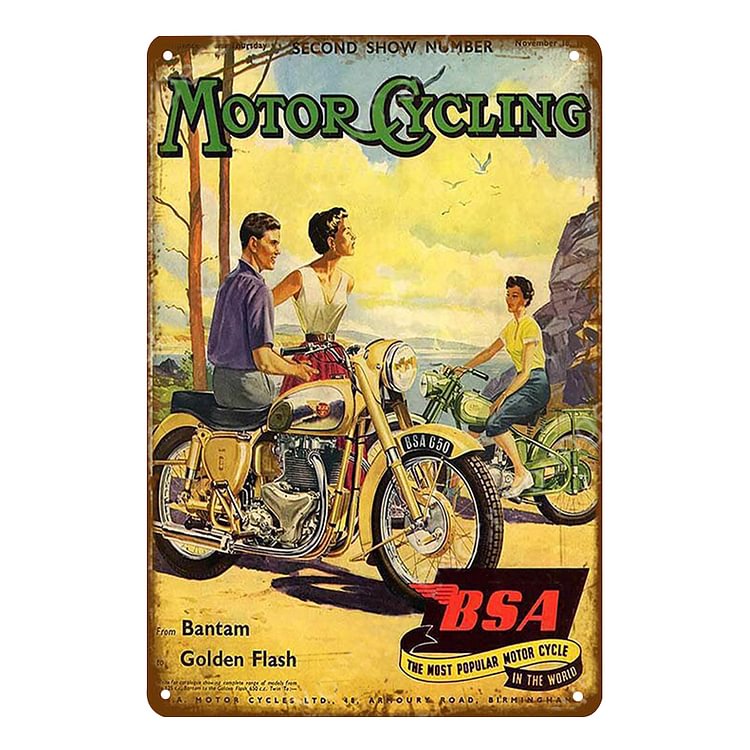 BSA Motorcycle - Vintage Tin Signs/Wooden Signs - 20*30cm/30*40cm