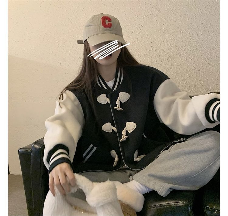 Frog-Button Baseball Jacket E683