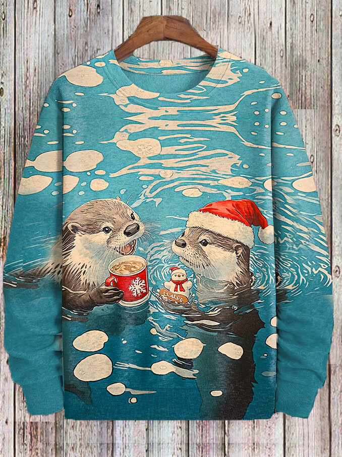 Otter christmas jumper hotsell