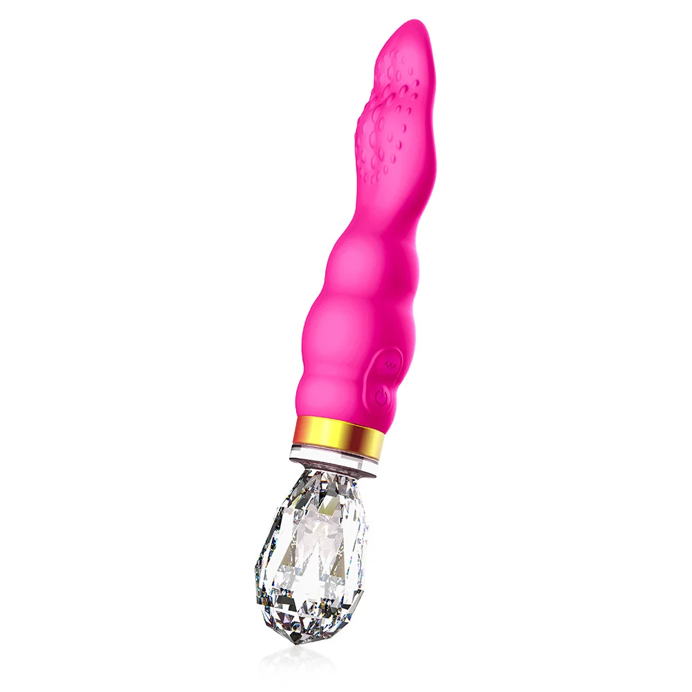 Tongue Licking Multi-frequency G-spot Anal Massage Vibrator - Rose Toy