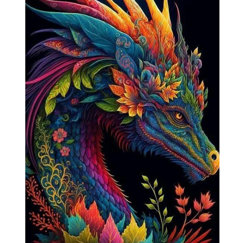 5d Diamond Painting Color Dragon  Diamond Painting Cartoon Dragon