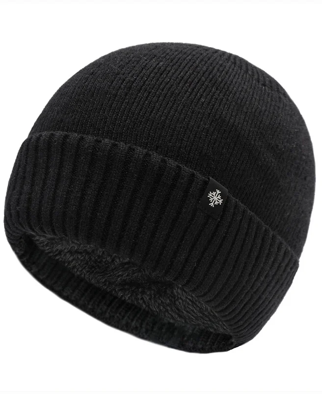Daily Solid Thickened Fleece Lined Winter Knit Cap 
