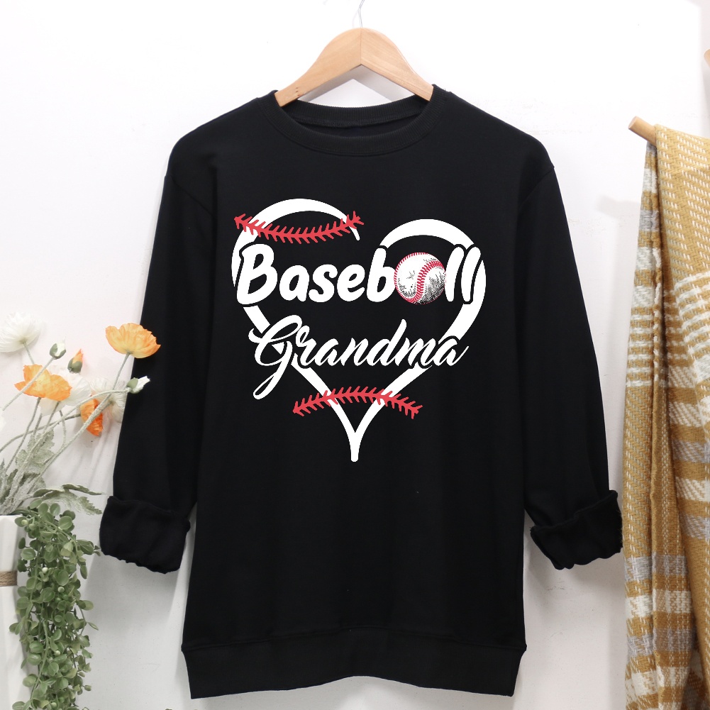 Baseball grandma Women Casual Sweatshirt-Guru-buzz
